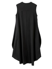 Women's Black Sleeveless Balloon Dress