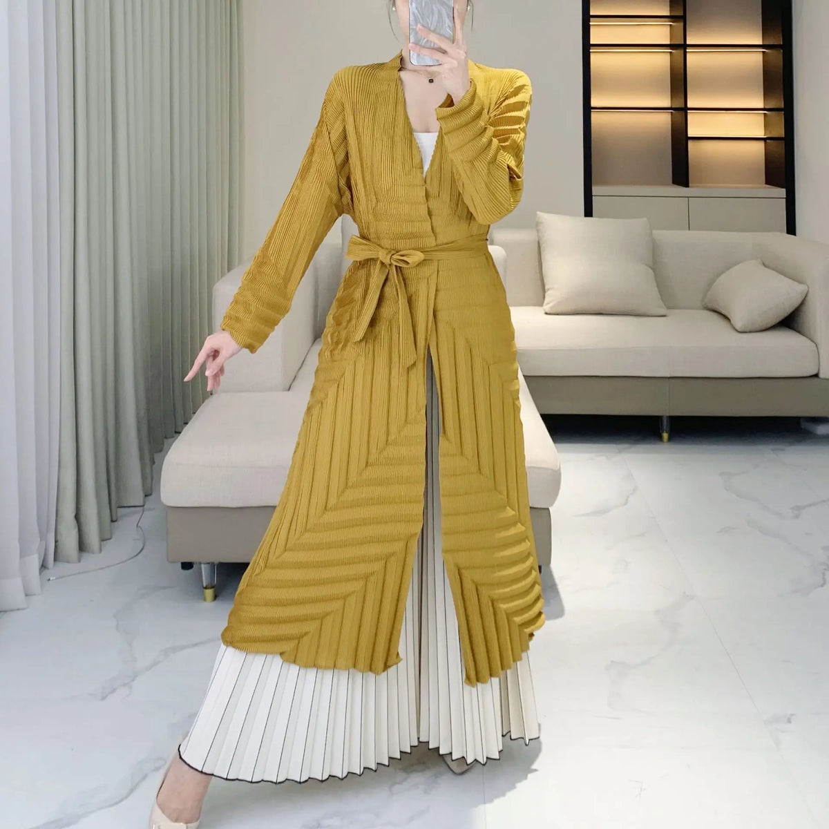 Tailored Fit Japanese Pleated Duster