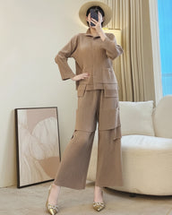 Luxury Plissé Trousers & Jacket