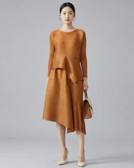 Elegant Pleated Skirt Set