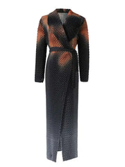 Luxe Japanese Pleated Long Coat