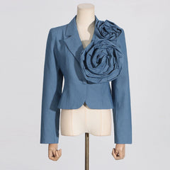 Couture Denim Blazer and Skirt