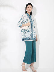 Tailored Fit Pleated Palazzo Pant Set