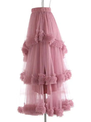 Luxe Layered Tulle Ruffle Skirt