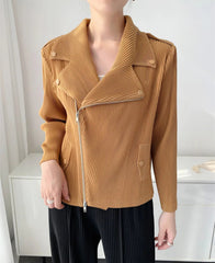 Luxury Pleated Asymmetric Jacket