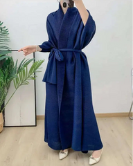 Luxury Plissé Longline Coat