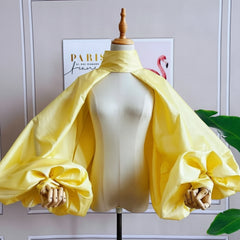 Luxury Voluminous-Sleeve Bolero