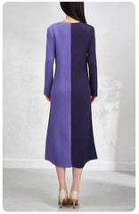 Elegant V-Neck Pleats Dress