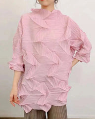 Diamond Plissé Oversized Top