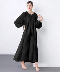 Luxury Plissé Caftan Dress