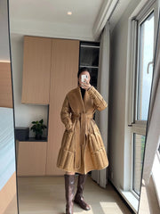 Warm Women's Wool Blend Wrap Coat