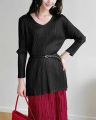 Dressy Sculptural Pleated Top