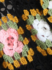 Handmade Gorgeous Long Floral Crochet Cardigan