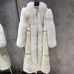 Luxury Fox Fur Long Coat