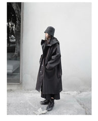 Oversized Not Today Hooded Trench Coat