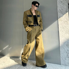 Couture Men's Crop Jacket & Wide Leg Pant