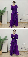 Luxury Plissé Waterfall Dress