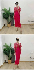 Luxury Pleated Tassel V-Neck Dress