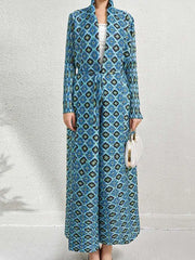 Geometric Pleats Trench Coat