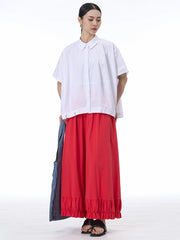 Avant-Garde Ruffled Hem Pants