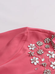 Luxury Embellished Cape Dress