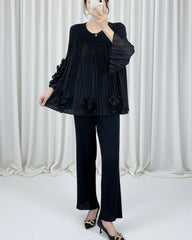 Luxurious Pleated Pants Set