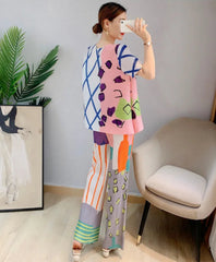Luxury Leisurewear Plissé Pants Set