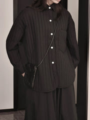 Thick Pleated Quilted Jacket