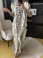Luxurious Ruffle Pleated Dress