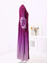 Truly Pleated Sleeveless Dress & Coat
