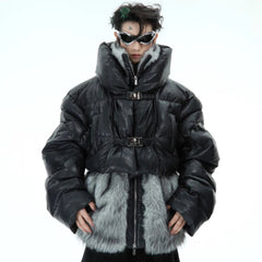 Men's Faux Fur Hooded Parka - Streetwear Icon