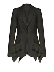 Luxury Pleated Detail Blazer