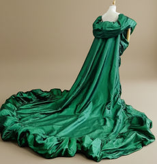 Elegant Floor-Length Train Cape