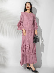 Luxury Crinkled Pleated Dress