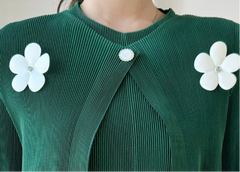 Luxury Plissé Floral Dress Set