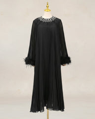 Formal Luxury Diamond Plissé Dress