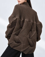 Unique Sculptural Pleated Jacket