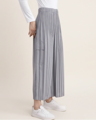 Premium Wide-Leg Pleats Trousers