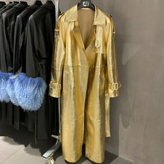 Genuine Sheepskin Couture Trench Coat