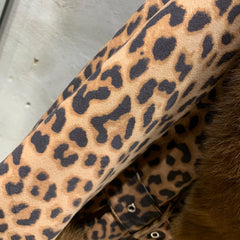 Women's Leopard Sheepskin Fox Fur Coat