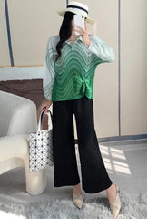 Signature Pleated Polo Top