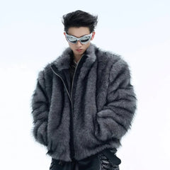 Men's Cozy Faux Fur Streetwear Jacket