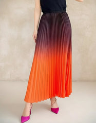 Luxury Plissé Gradient Skirt
