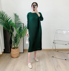 Truly Pleated Asymmetrical Everyday Dress