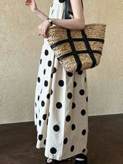 Linen Oversized Sleeveless Midi Dress
