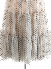 Luxury Polka Dot Mesh Skirt