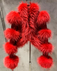 Couture Sheepskin & Fox Fur Coat