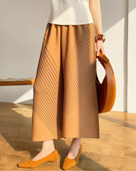 Luxe Plissé Wide-Leg Pants
