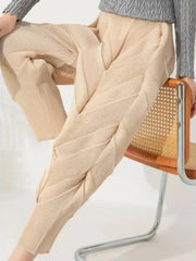 Luxury Unique Pleats Cropped Pants