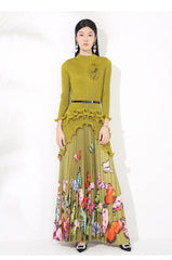 Petite Japanese Pleated Butterfly Skirt Set